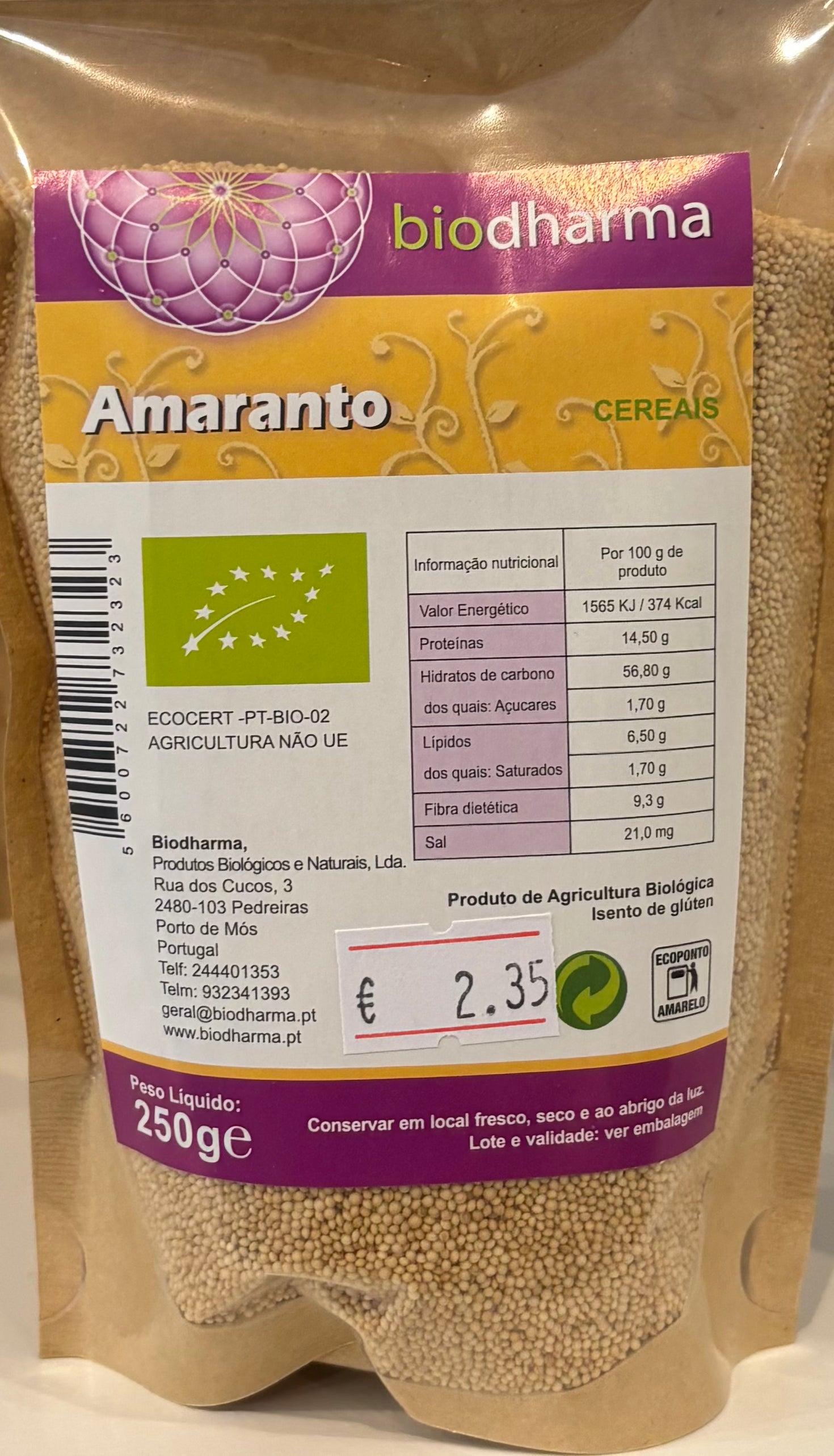 Biodharma - Amaranto - 250g Bio