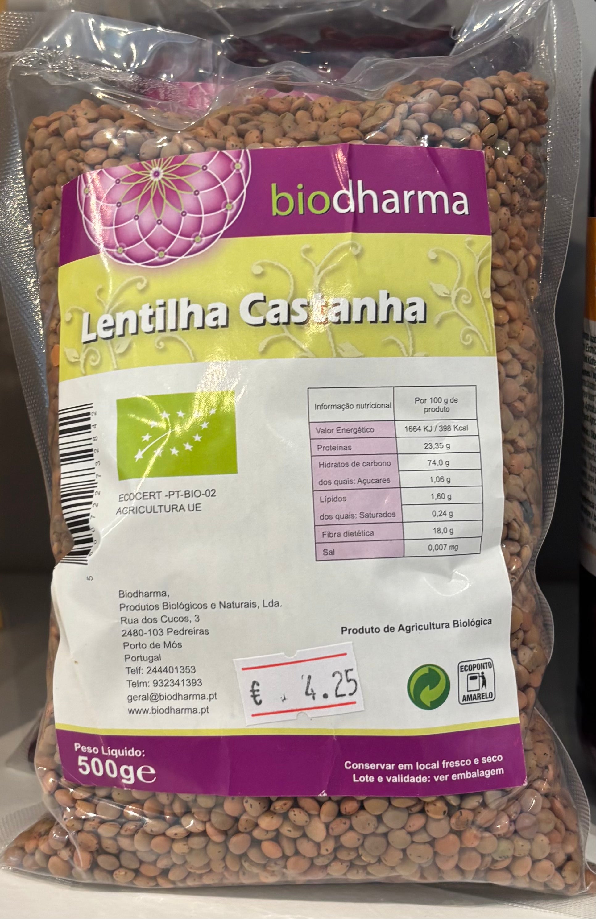 Biodharma - Lentilha Castanha - 500g Bio