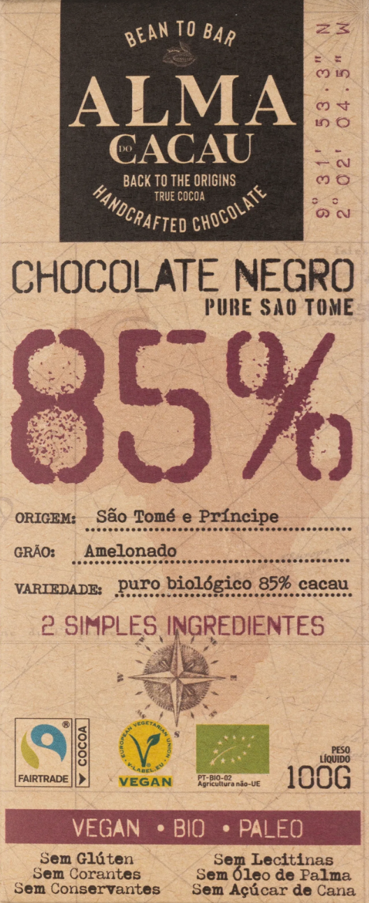 Chocolate ALMA CACAU 85% Bio