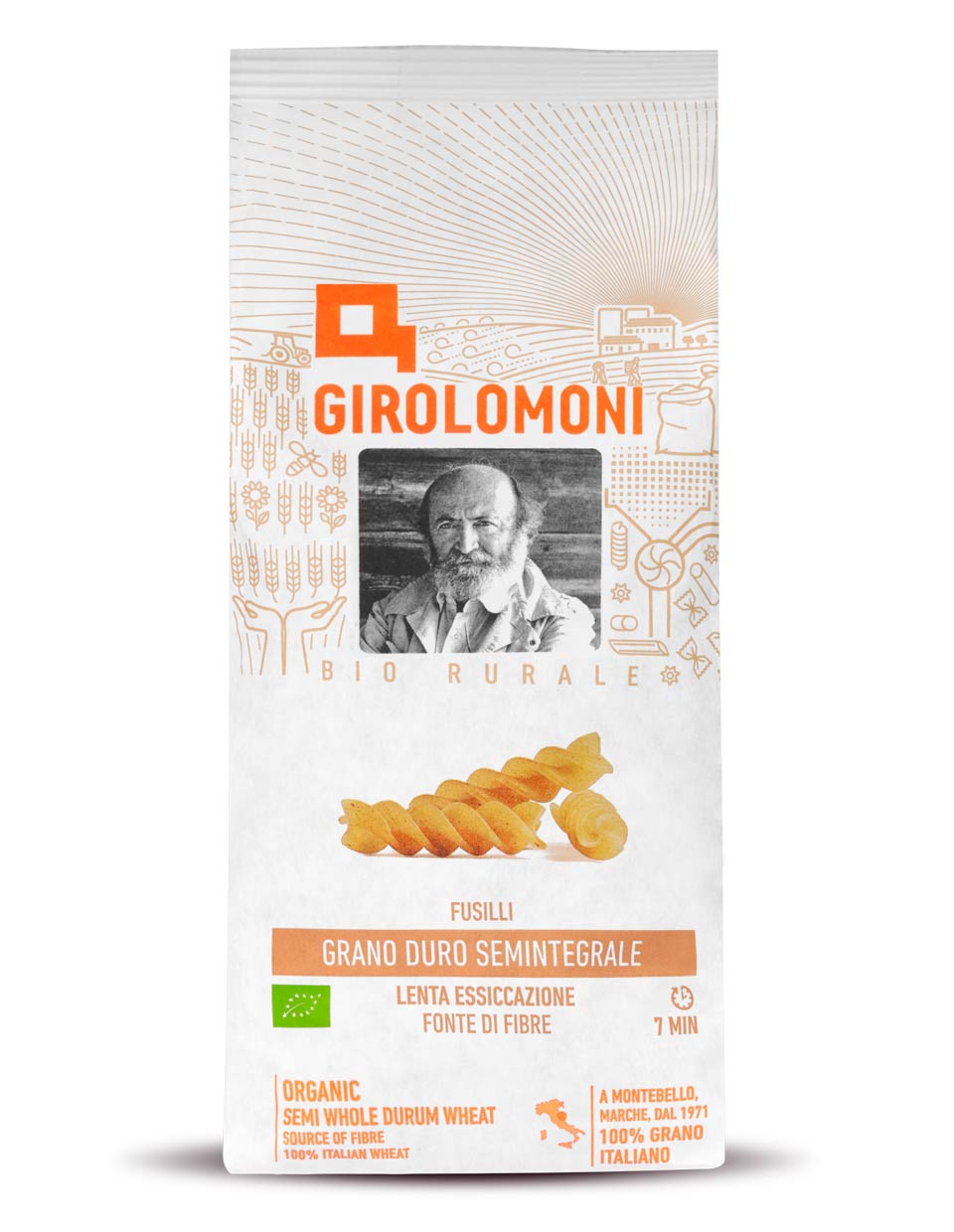 Girolomoni - Fusilli Grano Duro Semi-Integrale - 500g Bio