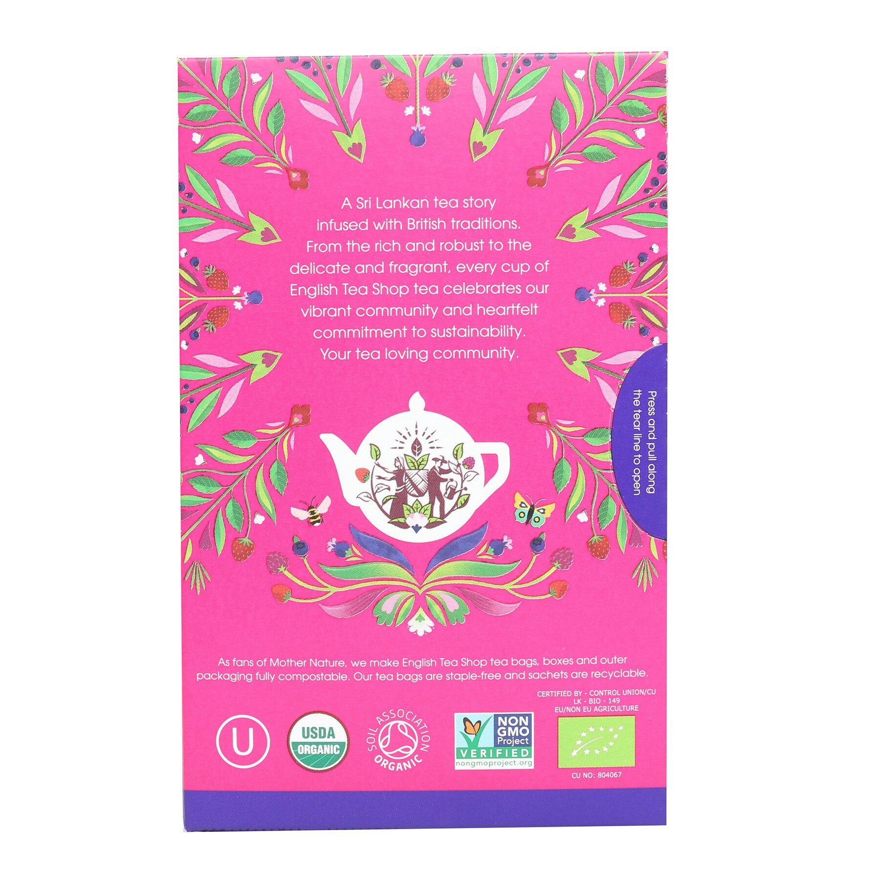 English Teashop - Rooibos de Hibiscos, Morangos, Mirtilos e Framboesas - Bio