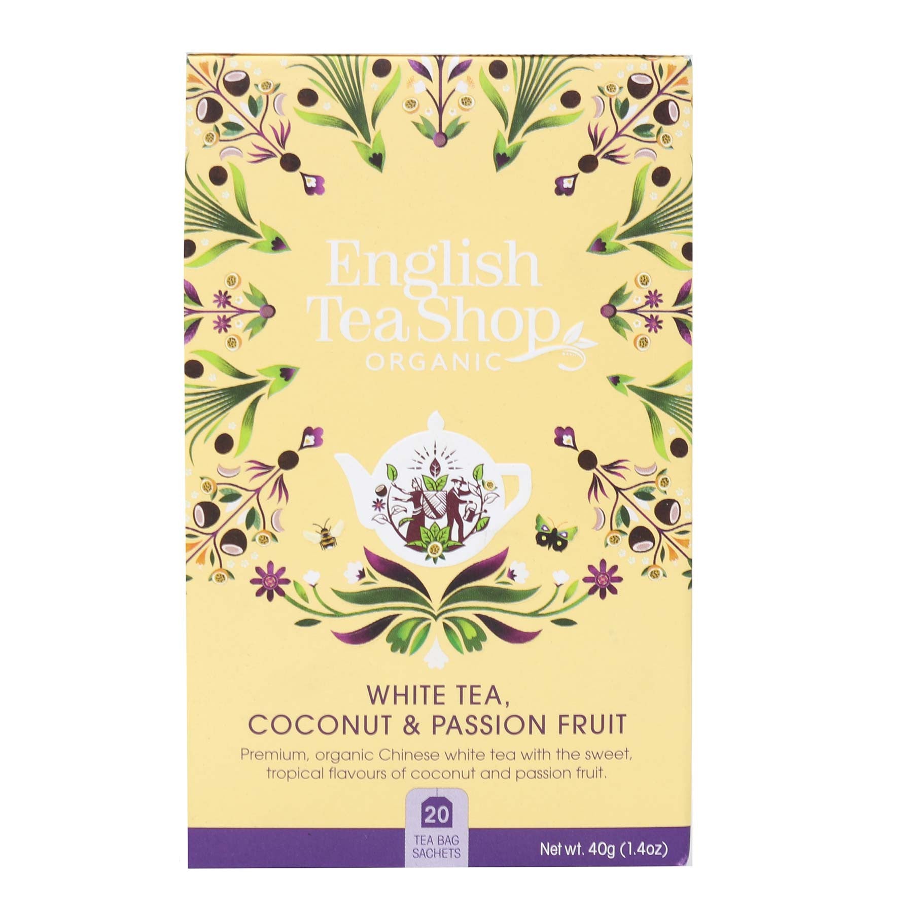 English Teashop - Chá de coco e maracujá - Bio