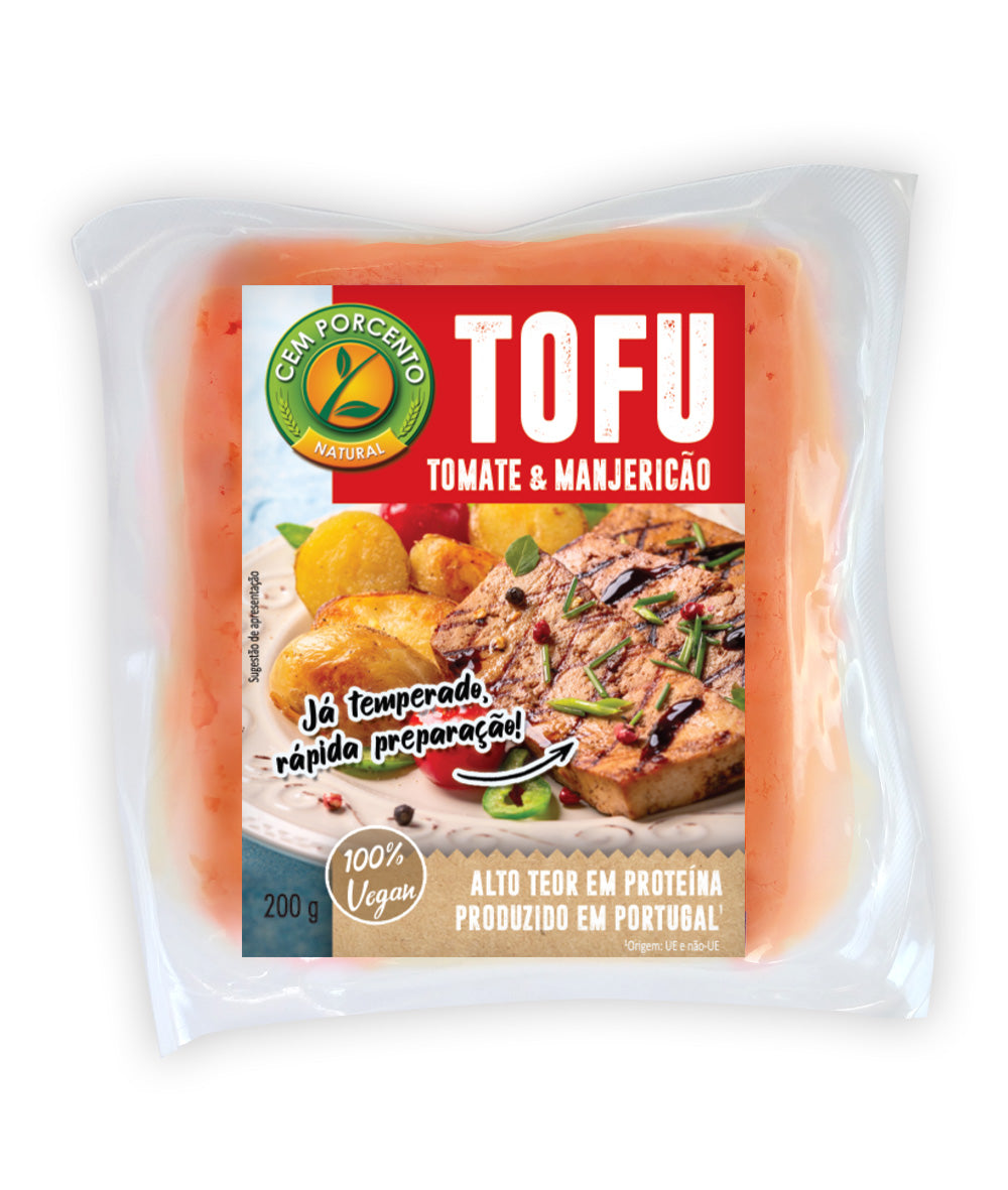 Cem Porcento Natural - Tofu Tomate e Manjericão - Bio